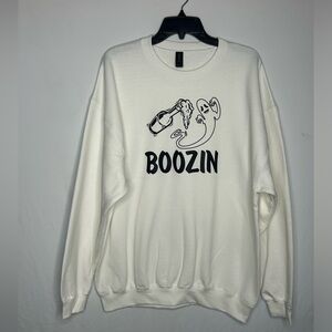 Custom Halloween shirt. Fun “Boozin” sweatshirt great for Halloween haven’t👻🎃